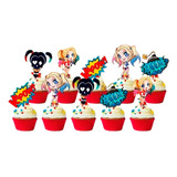 Tag De Cupcake Arlequina Esquadrao Suicida 20 Unidades