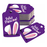 Tag Feliz Páscoa Etiqueta Lembrancinha 4x7cm Com 100un