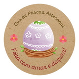 Tags Kraft 50 Unidades Ovo Páscoa Artesanal - C/cordão Sizal