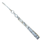 Tala Chicote Larga Couro Cru Muladeiro Inox Artesanal Cavalo