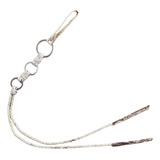 Tala Traia Chicote Pinhola Reio Couro Cru Com Argola Em Inox
