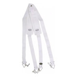 Talabarte Correia X Cruzado 4 Ganchos Branco Surdo Bumbo