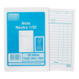 Talão De Nota Neutra 1/32 Pequeno - 50 Folhas C/20 Blocos