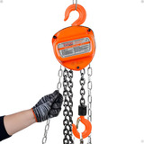 Talha Manual 1 Tonelada 1000 Kg Com Corrente Aço 3 Metros
