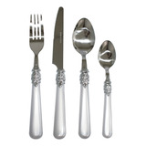 Talheres Inox Branco Perolado 24 Peças - Casambiente
