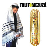 Talit Messiânico Azul + Mezuza 12