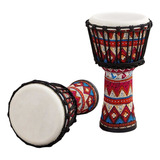 Tambor Africano Portátil Com Padrões De Djembe Africanos