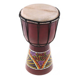 Tambor Djembe Africano Esculpido À Mão, Madeira Maciça,