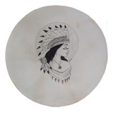 Tambor Xamânico Lakota 40 Cm Com Pintura Artística Lind