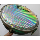 Tamborim Luen 06' Abs Holográfico + Baquetas