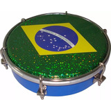 Tamborim Pele Holográfica Do Brasil Tamborim Tt-407 Torelli