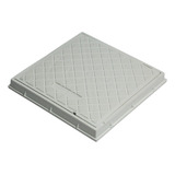 Tampa 50x50 Pvc Caixa Esgoto Gordura Elétrica Branca Simples