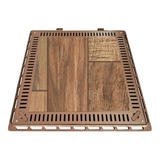 Tampa 80x80 Gda Articulada Com Grelha Para Casa De Máquinas