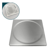 Tampa Cega Aço Inox Quadrada Para Caixa Sifonada Ralo 10cm