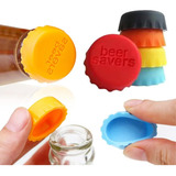 Tampa De Garrafa De Silicone Cerveja E Vinho Kit 6 Unidades