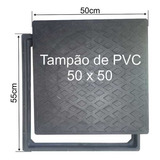 Tampa De Pvc Para Caixa De Esgoto 50x50 C/ Aro Frete Grátis
