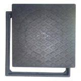 Tampa De Pvc Para Caixa De Esgoto 50x50 C/ Aro