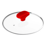 Tampa De Vidro Ichef Polishop Shark Series 24cm Vermelha