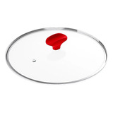 Tampa De Vidro Panela Ichef Polishop - Shark Series - 24cm Cor Vermelho