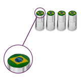 Tampa Esportiva Para Pino Válvula Ar Pneu Cromo Kit Abs