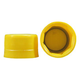 Tampa Plástica Com Lacre P/ Garrafa Pet 28mm Amarelo 2000un