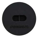 Tampa Tampão De Chão Aterramento Liso De Ferro Fundido 25cm