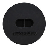 Tampa Tampão De Chão Aterramento Liso De Ferro Fundido 30cm