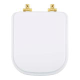 Tampa Vaso Mdf C/ Amortecedor Piano P/ Deca Ferragem Dourada Cor Dourado
