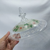 Tampa Vidro Antiga Repor Compoteira Bomboniére 26x16cm 700g