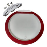 Tampa Vidro + Base Dobradica Maquina Brastemp Bwg11 Bwg11a Cor Transparente