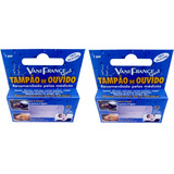 Tampão De Ouvido Pra Natação E Dormir 100% Silicone 02 Par