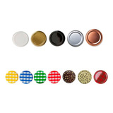 Tampas De Metal Para Pote De Conserva 74mm 4 Garras 100 Und