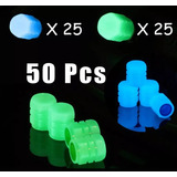 Tampas De Válvula Fluorescente De 50 Unidades Para Carro, Bi