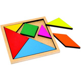 Tangram Quebra Cabeça Brinquedo Educativo Puzzle 17 Cm Mdf