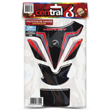 Tankpad Honda Hornet Carbono Vermelho Prata Alto Relevo
