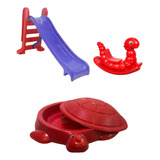 Tanque De Areia Jabuti + Escorregador Médio + Nhoca 