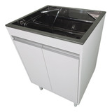 Tanque De Inox 68l Com Gabinete Mdf 60cm Entregue Montado