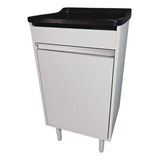 Tanque De Lavar Roupa Pequeno 22l Gabinete Mdf 46cm Montado