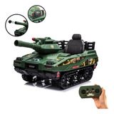 Tanque Guerra Eltrico Infantil 12v Munio Controle Verde