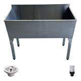 Tanque Industrial 1,00x54cm Aço Inox