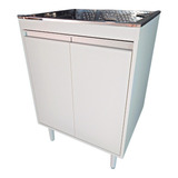 Tanque Inox 46l Com Gabinete 61cm 2 Portas Entregue Montado
