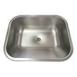 Tanque Inox Acetinado 50x40x22cm 27l C/ Valvula E Sifao