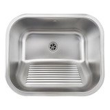 Tanque Lavanderia 55 X 45 Aço Inox 201 Com Válvula Tubrax