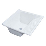 Tanque Lavanderia Decoralita 48 Litros Simples 60x60cm Branc