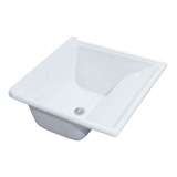 Tanque Lavanderia Decoralita 48 Litros Simples 60x60cm Branc