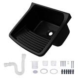 Tanque Preto Plástico + Sifão 22l 47x43x27 | Astra