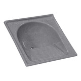 Tanque Simples Sintetico 60x60cm A J Rorato Preto/travertino