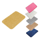 Tapete Absorvente Macio Pedra Para Banheiro Microfibra 40x60