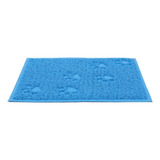 Tapete Antiderrapante Para Tigelas Comedouro Pet Cão E Gato Cor Azul