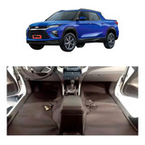 Tapete Assoalho Premium Luxo Preto Chevrolet Montana 2023/24